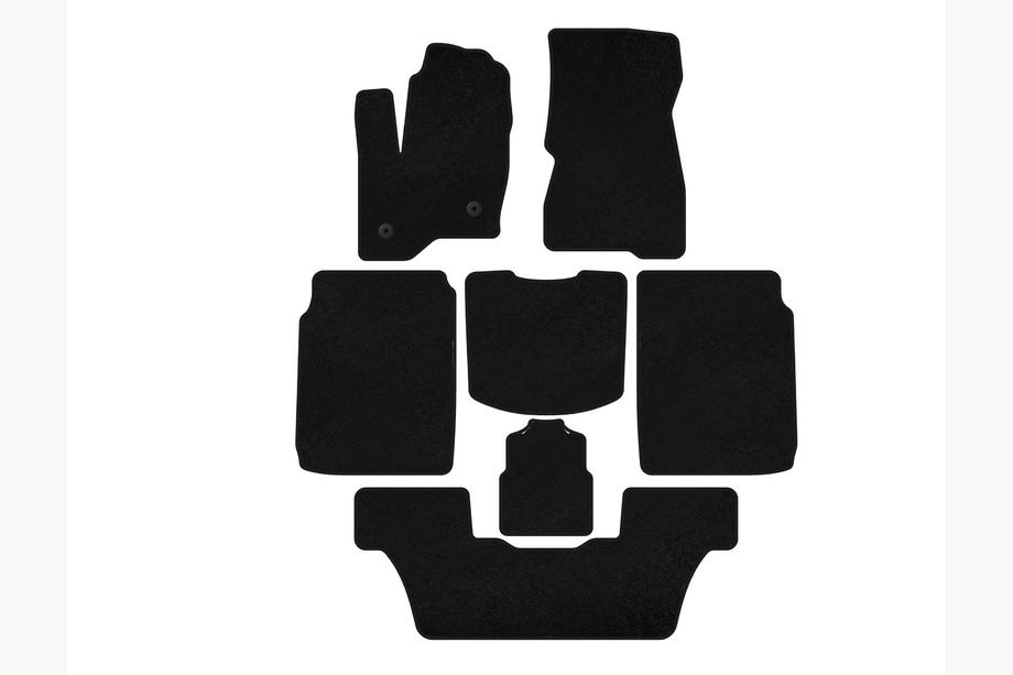 Ford Flex 2009–2019 Tekstilne preproge Classic (3 vrste, 2013-2019, Črna) Image