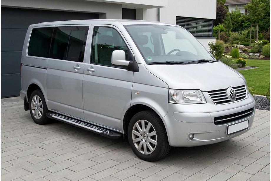 Volkswagen T5 Transporter 2003–2010 Bočni pragovi Sunrise (2 kos, aluminij) Kratka medosna razdalja Image
