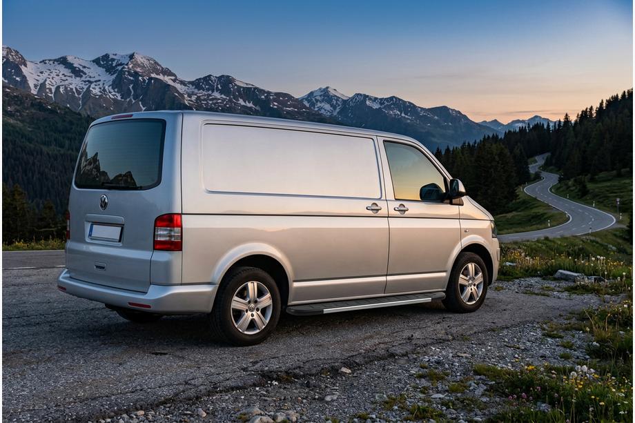Volkswagen T5 Transporter 2003–2010 Stranske stopnice Duru (2 kos, aluminij) Fotografija 2