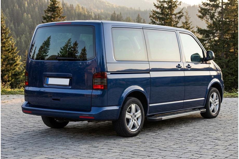 Volkswagen T5 Caravelle 2004–2010 Stranske stopnice RedLine V1 (2 kos, aluminij) Kratka medosna razdalja Image