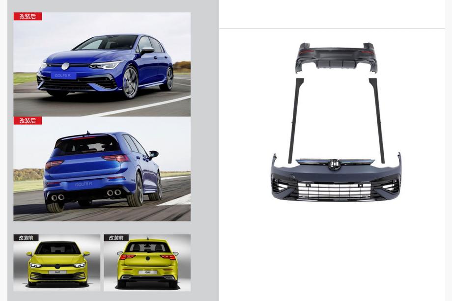 Volkswagen Golf 8 2019– R body kit Image