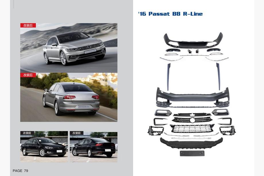 Volkswagen Passat B8 2015–2023 R-Line body kit (za 2015-2020) Fotografija 1