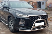 Hyundai Santa Fe 4 2018–2023 Prednji zaščitni lok "z brki" WT006 (nerjavno jeklo) fotografija 3