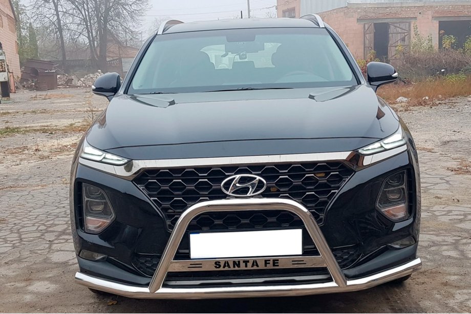 Hyundai Santa Fe 4 2018–2023 Prednji zaščitni lok "z brki" WT006 (nerjavno jeklo) Image