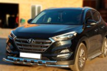 Hyundai Tucson TL 2016–2021 Sprednji zaščitni lok Shark (nerjaveče jeklo) fotografija 1