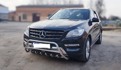 Mercedes GLE/ML class W166 2011–2018 Prednji zaščitni lok WT003 (nerjavno jeklo) fotografija 2