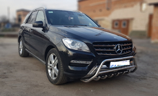 Mercedes GLE/ML class W166 2011–2018 Prednji zaščitni lok WT003 (nerjavno jeklo) fotografija 3