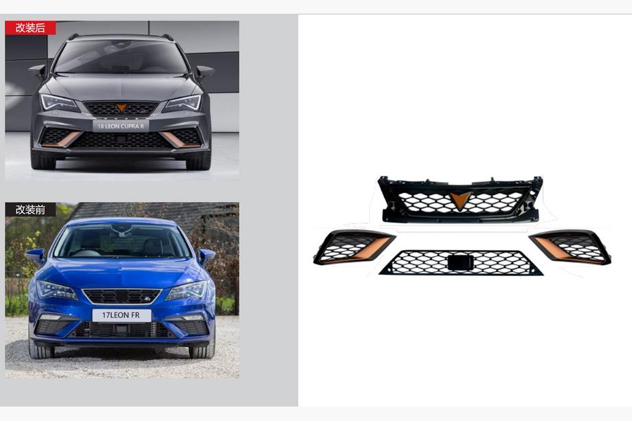 Seat Leon 2013–2020 Komplet mrežic Cupra R (Za 2017-2020 FR) Image