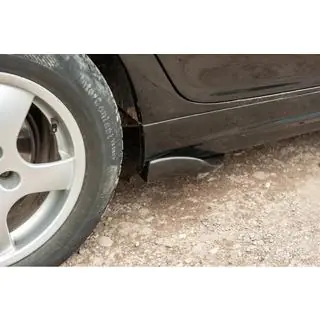 Univerzalni flap nastavki stranskih pragov tip F (2 kosa, črna visok sijaj, ABS plastika) fotografija 3