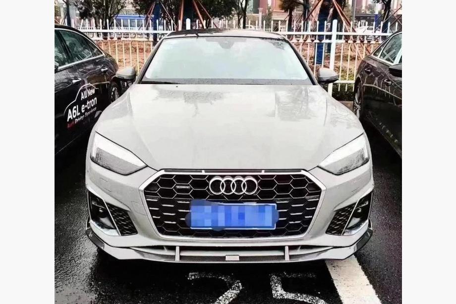 Audi A5 2016–2025 Sprednji odbijač lip spojler Lip V4 (za S-Line 2021-2025, karbon) Image