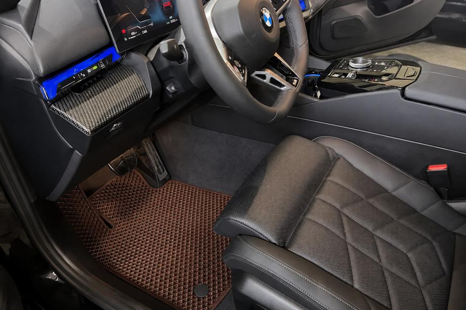 BMW 5/i5 serija G60/G60E/G61 2023– EVA tepihi za kabino (Za G60/61, rjavi) Fotografija 1