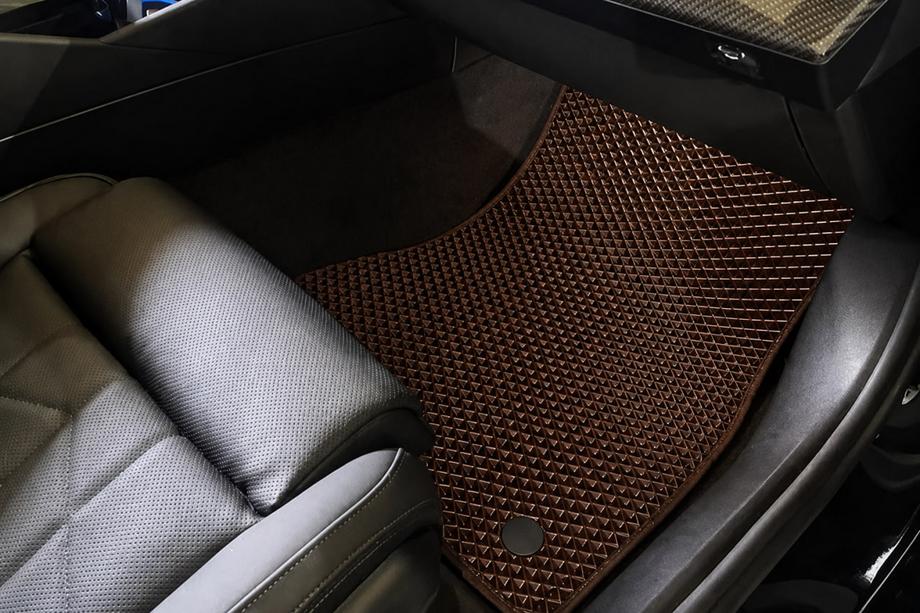 BMW 5/i5 serija G60/G60E/G61 2023– EVA tepihi za kabino (Za G60/61, rjavi) Fotografija 2