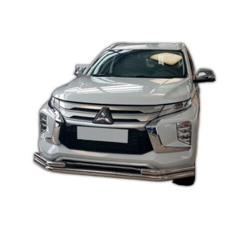 Sprednji zaščitni lok ST085 (2020+, nerjavno jeklo) Mitsubishi Pajero Sport 2015– fotografija 2