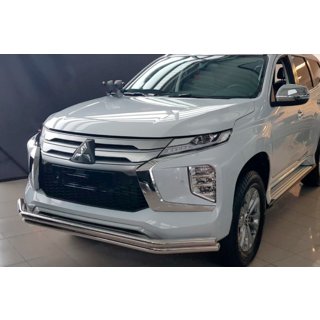 Sprednji zaščitni lok F3-60 (2020+, nerez) Mitsubishi Pajero Sport 2015– fotografija 2