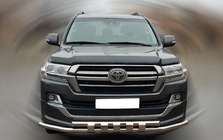 Toyota Land Cruiser 200 2007–2021 Sprednji zaščitni lok ST015 (2015+, nerj.) fotografija 1