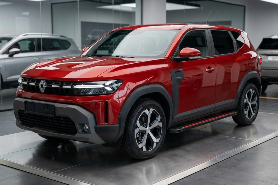 Renault Duster 2024– Stranske stopnice Maya Red (2 kosa, aluminij) Image