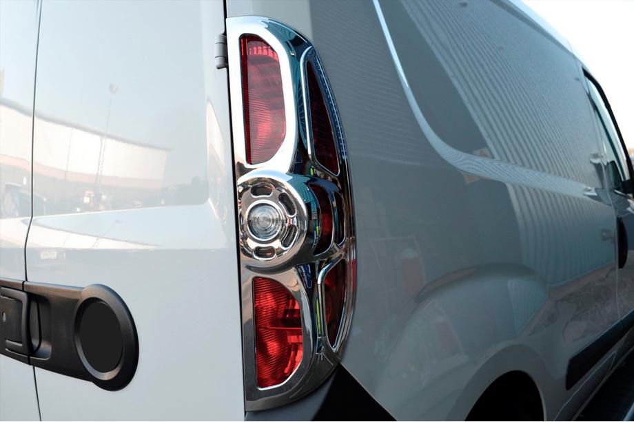 Fiat Doblo II 2010–2022 Kromirani pokrovi zadnjih luči (2010-2015, 2 kosa, plastika) Fotografija 6