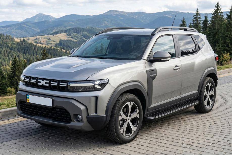 Renault Duster 2024– Stranske stopnice Tayga Black V1 (2 kosa, aluminij) Image