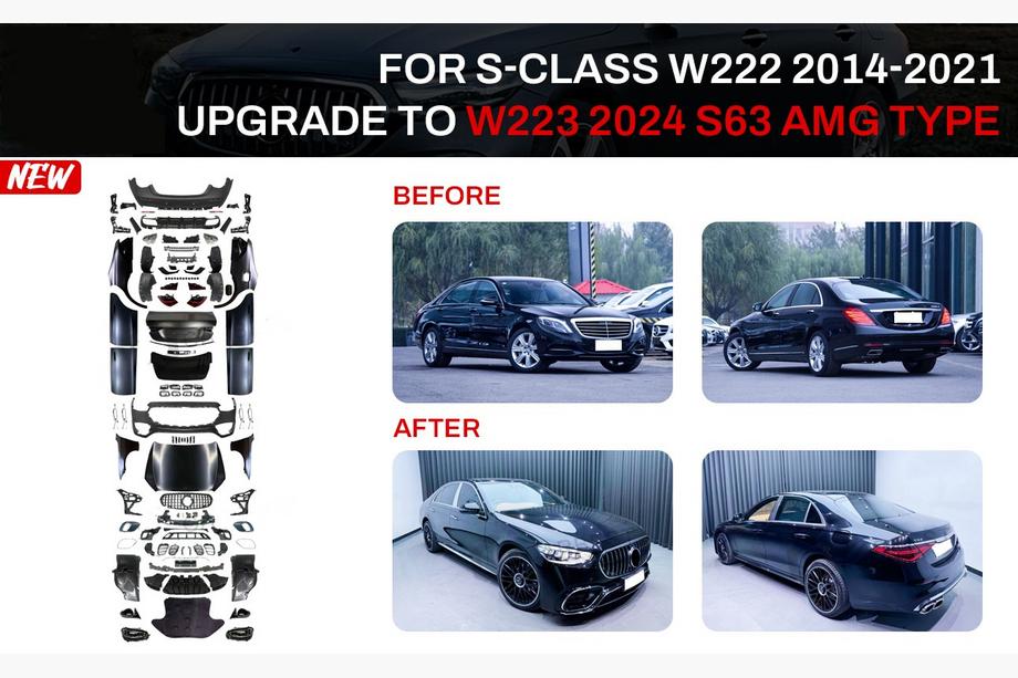 Mercedes S-class W222 2013–2022 Restyling komplet za W223 S63 AMG (z vratnimi kljukami in vložki) Image