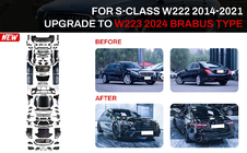 Mercedes S-class W222 2013–2022 Facelift komplet za W223 BRB (z vratnimi kljukami in vstavki) fotografija 1