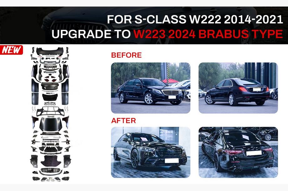 Mercedes S-class W222 2013–2022 Facelift komplet za W223 BRB (z vratnimi kljukami in vstavki) Image