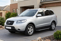 Hyundai Santa Fe 2 2006–2012 Bočne stopnice Duru (2 kosa, aluminij) fotografija 1