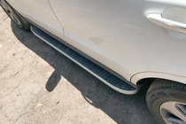 Hyundai Santa Fe 2 2006–2012 Stranske stopnice Tayga Grey (2 kos, aluminij) fotografija 4