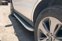 Hyundai Santa Fe 2 2006–2012 Stranske stopnice Tayga Grey (2 kos, aluminij) fotografija 5