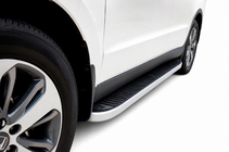 Hyundai Santa Fe 2 2006–2012 Stranske stopnice Tayga Grey (2 kos, aluminij) fotografija 1