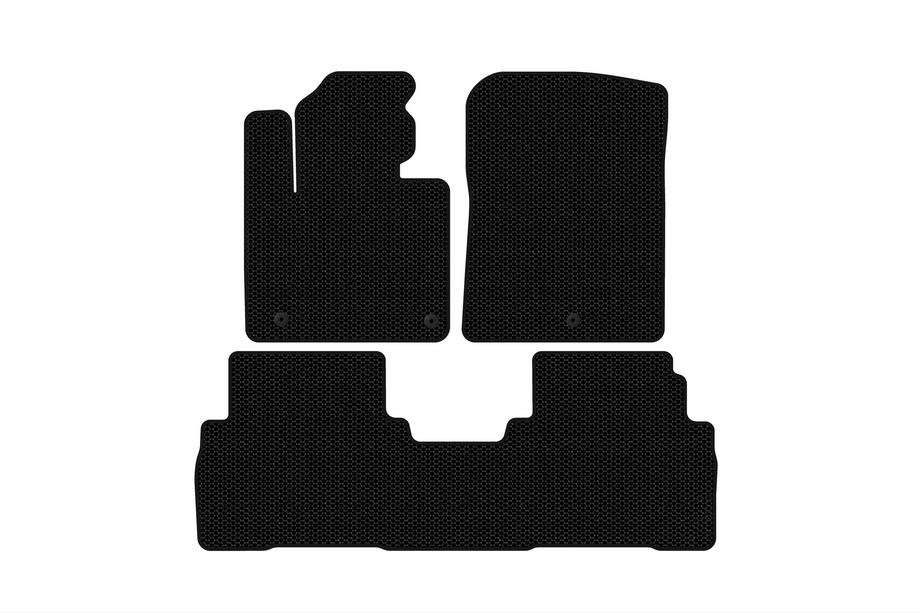 Kia Sorento III UM 2014–2020 Gumijaste preproge za avto Carsuit (7-sedežni, črne) Image