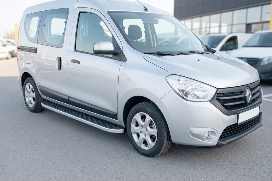 Renault Dokker 2013–2022 Stranske stopnice Tayga Grey (2 kos, aluminij) Image