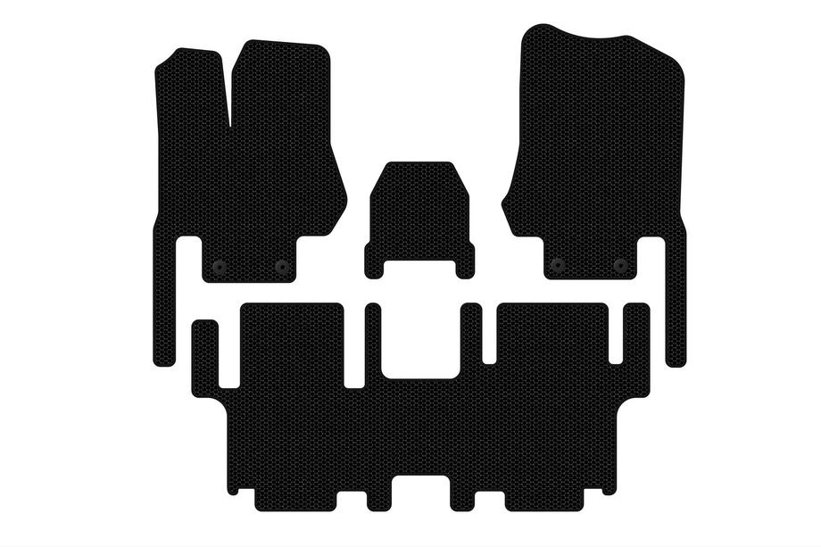 Nissan Quest 2011–2017 Carsuit gumijaste preproge za notranjost (2 vrsti, 7-sedežni, črne) Image