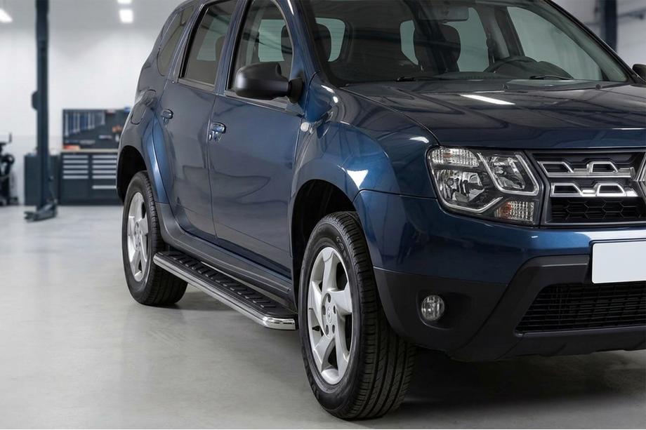Dacia Duster 2008–2018 Stranski pragovi Maydos V1 (2 kos, aluminij ↗ nerjaveče jeklo) Image