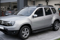 Dacia Duster 2008–2018 Stranske stopnice RedLine Black (2 kosa, aluminij) fotografija 1