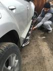 Renault Duster 2008–2017 Stranski pragovi Vison (2 kos, aluminij / nerjaveče jeklo) fotografija 4