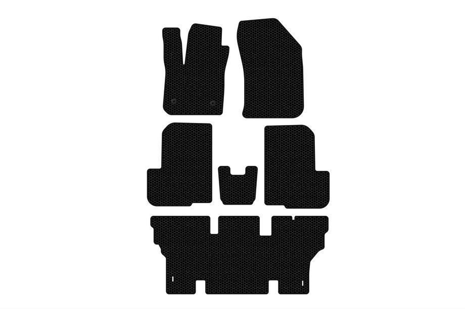 Dacia Lodgy 2012–2022 Gumijaste preproge Carsuit (3 vrste, 7-sedežni, črne) Image
