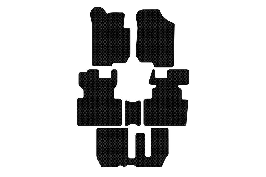 Kia Carens 1999–2012 Gumijasti tepihi Carsuit (2006-2012, 3 vrste, 7-sedežni, črni) Image