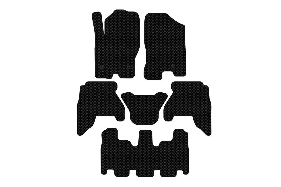 Nissan Pathfinder R51 2005–2014 Gumijasti tepihi za avto Carsuit V1 (3 vrste, črni, 2010-2014) Fotografija 1