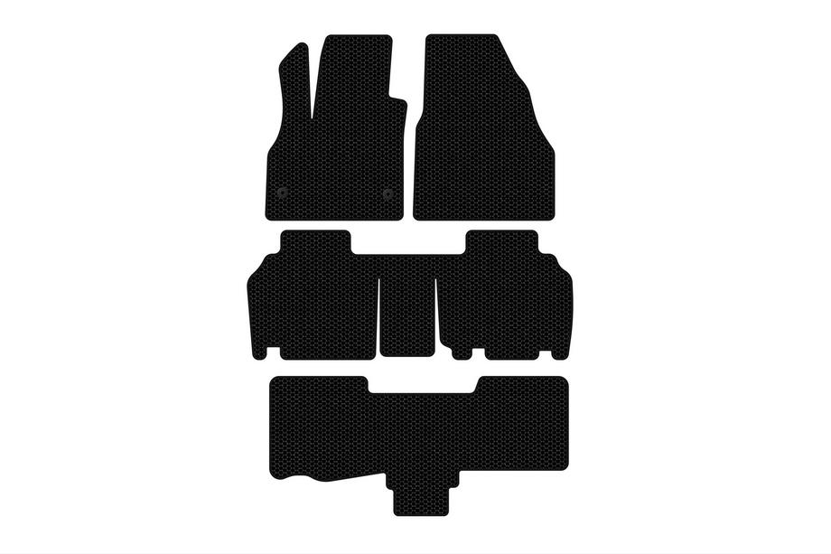 Renault Kangoo 2008–2020 Carsuit gumijaste preproge za notranjost (3 vrste, 5-vratni/7-sedežni, črne) Fotografija 1