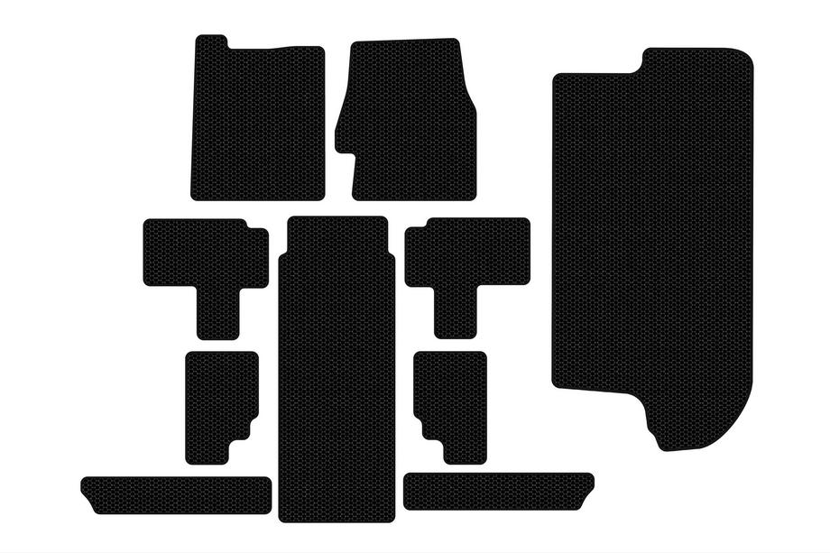 Kia Carnival 2002–2013 Gumijaste avtomobilske preproge Carsuit (celoten komplet za notranjost, črne) Image
