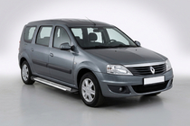 Dacia Logan MCV 2004–2014 Stranski pragovi Line (2 kos, aluminij) fotografija 3