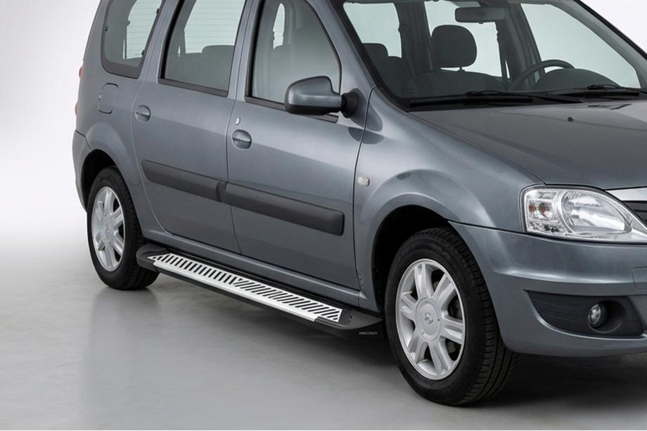 Dacia Logan MCV 2004–2014 Stranski pragovi Line (2 kos, aluminij) Image