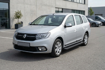 Renault Logan MCV 2013–2022 Bočne stopnice Allmond Black (2 kos, aluminij) fotografija 1