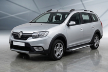 Renault Logan MCV 2013–2022 Stranske stopnice Line (2 kosa, aluminij) fotografija 1