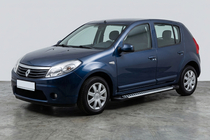 Renault Sandero 2007–2013 Stranski pragovi Line (2 kos, aluminij) fotografija 1