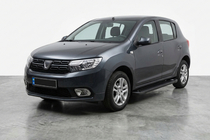 Renault Sandero 2013–2022 Bočne stopnice Allmond Black (2 kosa, aluminij) fotografija 1