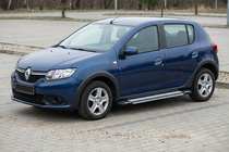 Renault Sandero 2013–2022 Stranske stopnice Rainbow (2 kos, aluminij) fotografija 1