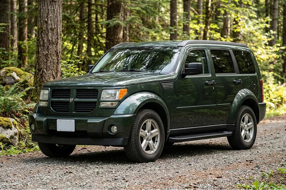 Dodge Nitro 2006–2011 Bočne stopnice Allmond Black (2 kosa, aluminij) Image