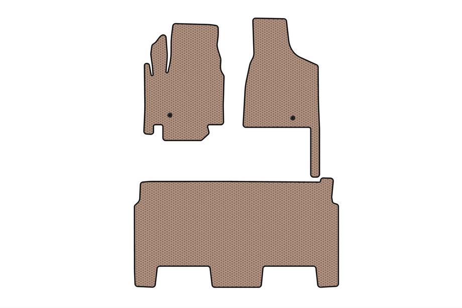 Dodge Grand Caravan V 2008–2020 Gumijaste preproge Carsuit (2008-2020, 2 vrsti, 8-sedežni/Oprema SXT, bež) Image