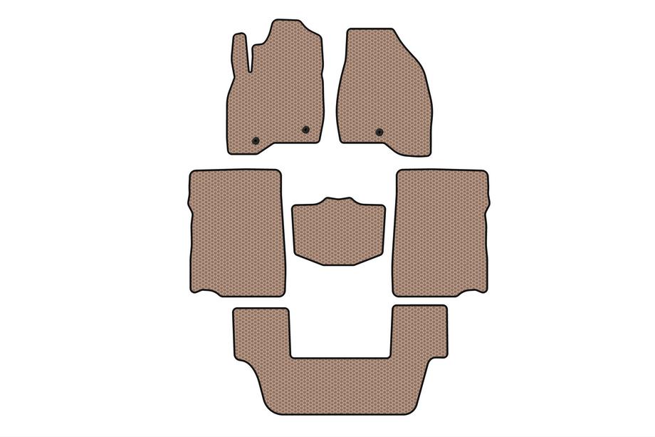 Ford Explorer 2011–2019 Gumijaste talne preproge Carsuit (2017-2019, 3. vrsta, 7-sedežni, bež) Image